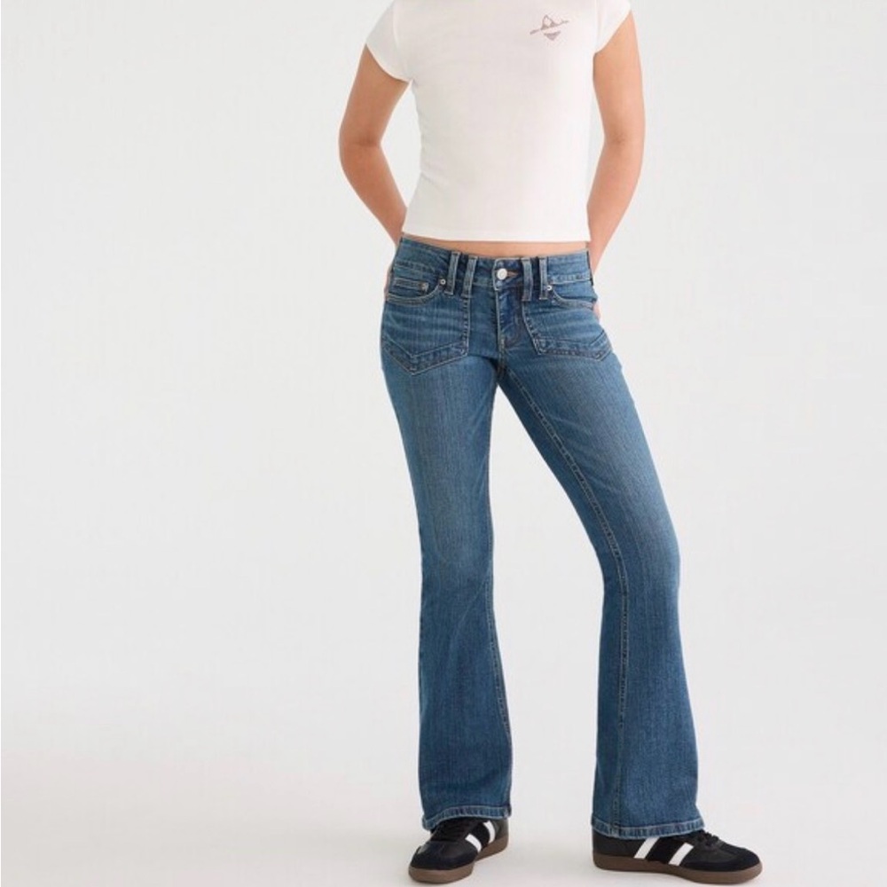 Aeropostale Low-Rise Flare Jean Stretch